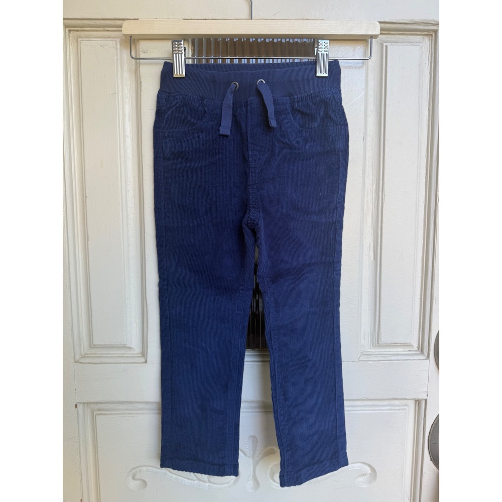 Hanna Andersson Kids Navy Blue Corduroy Pants Elastic Waist Size 100cm US 4